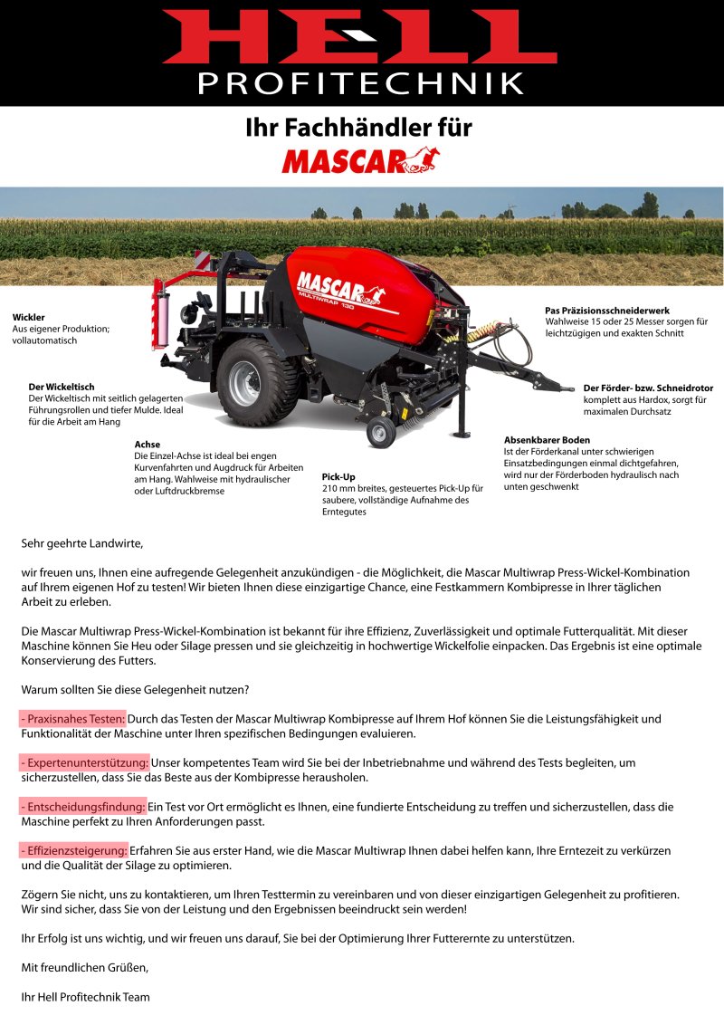 Mascar Multiwrap Press-Wickel-Kombination 